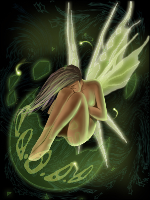 Photoshop绘唯美插画过程图示：幻境精灵