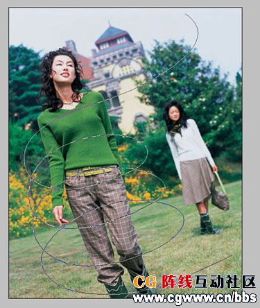 Photoshop实例：美女的梦幻环绕光圈