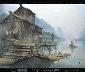 Photoshop 凄美境界：斜风细雨不需归…
