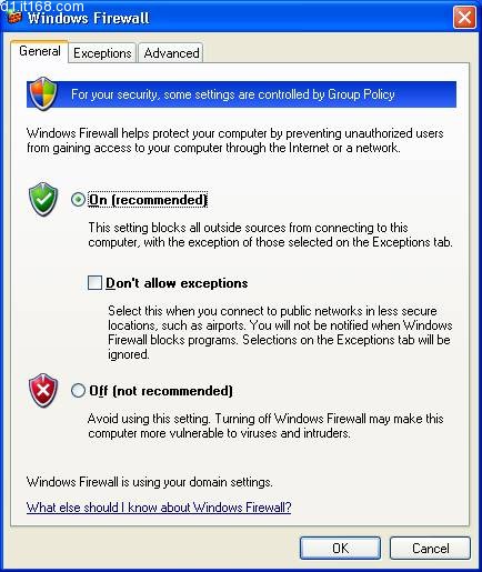 在Win XP SP2中手动配置Windows防火墙