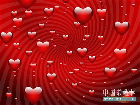 Photoshop打造炫丽背景情人节贺卡