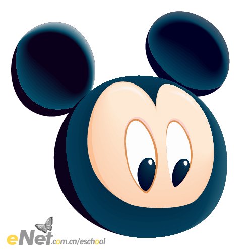 绘制可爱卡通米老鼠头像