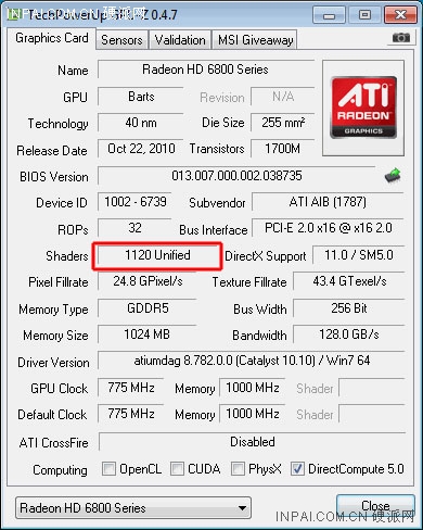 步HD4830后尘 HD6850竟有1120SP版本！