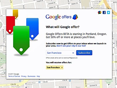 谷歌测试团购服务Google Offers