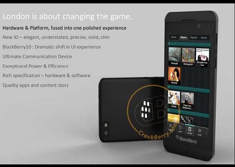 黑莓新手机BlackBerry 10提前曝光 命名为＂伦敦”