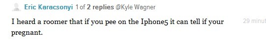 国外果粉大调侃：向iPhone 5撒尿可测妊娠