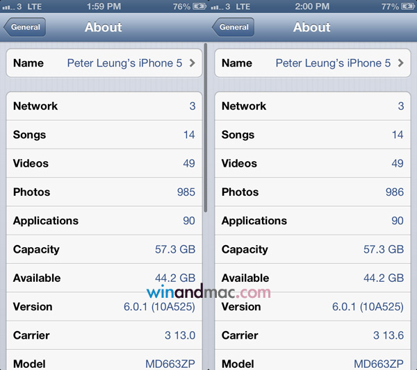 香港4G LTE设定档提早流出 iPhone 5可正式使用