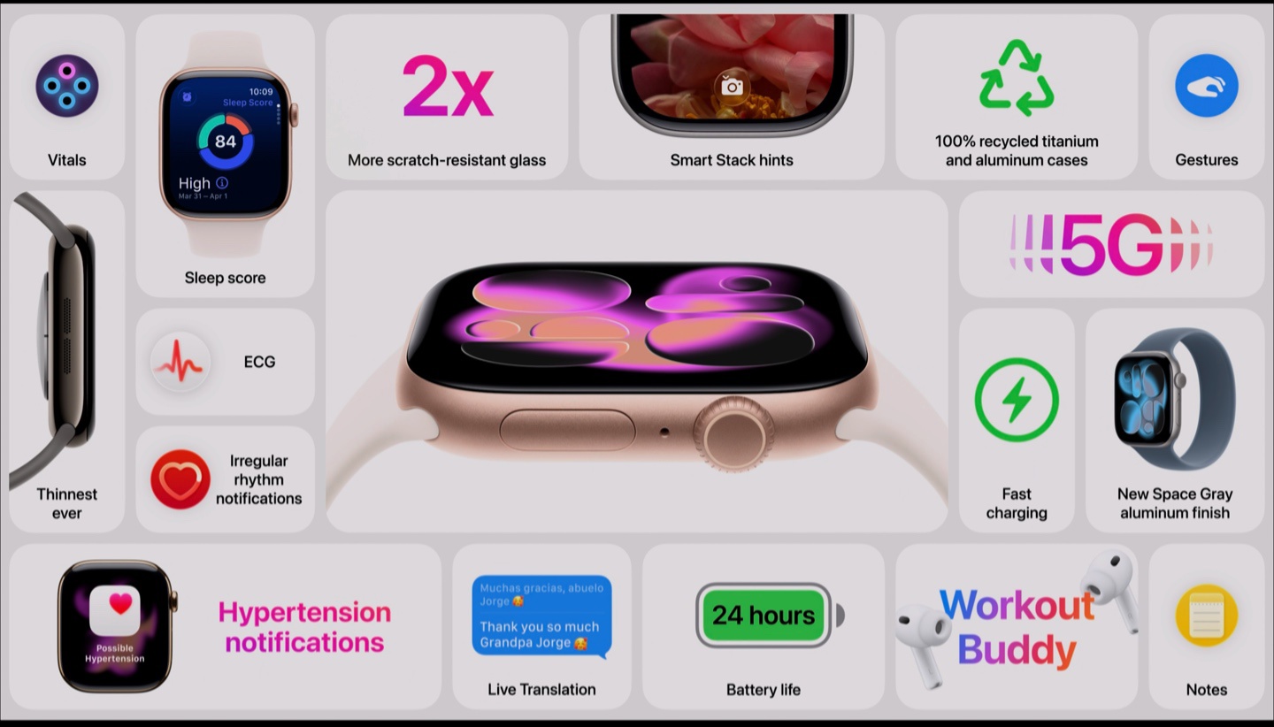 苹果新款智能手表Apple Watch Series 11、Apple Watch SE 3发布