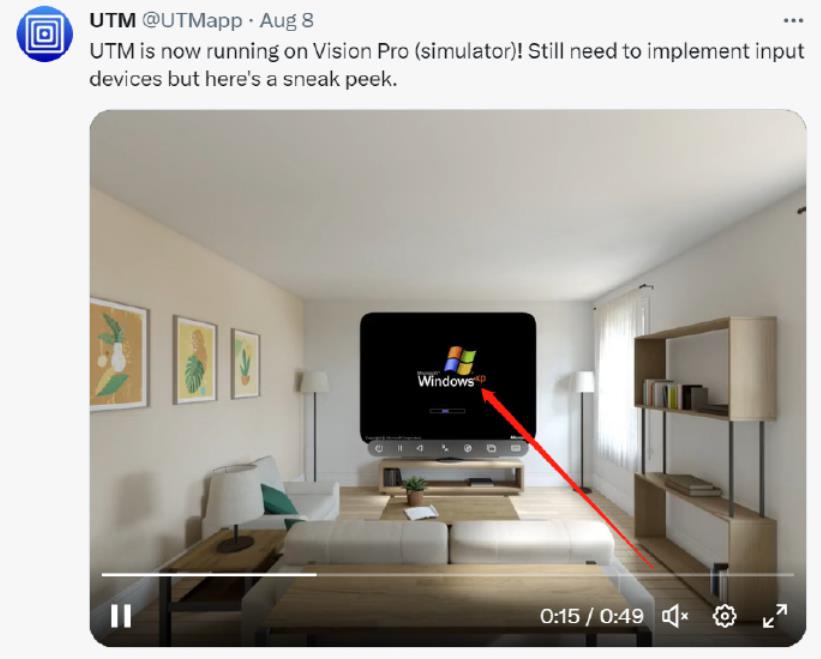 开发者将苹果VisionPro头显移植上WindowsXP