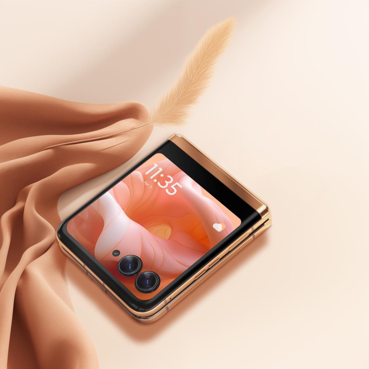 时尚小折叠首选 moto razr 40 Ultra 柔和桃限定版2024年1月上市