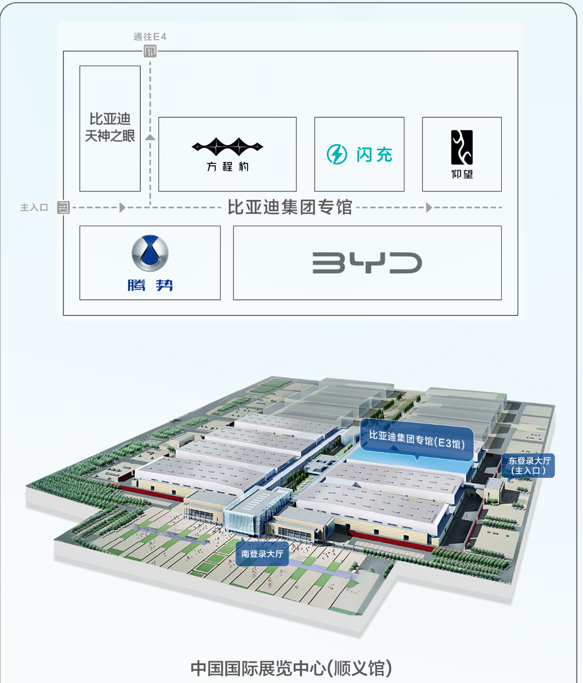 比亚迪集团包馆北京车展E3馆 五网四品牌同台亮相